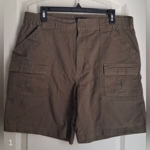 Bass‎ cargo short hiking cotton military green size 34 utility prepy lagenlook